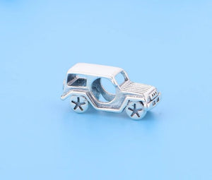 925 Sterling Silver Mountain Jeep Bead Charm