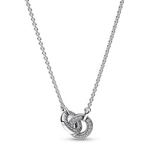 Load image into Gallery viewer, 925 Sterling Silver Intertwined Pavé Pendant Necklace