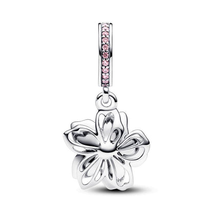 CZ Cherry Blossom Dangle Charm
