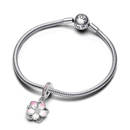 CZ Cherry Blossom Dangle Charm