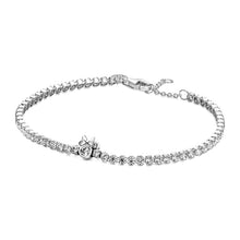Load image into Gallery viewer, 925 Sterling Silver CZ Minnie Tennis Bracelet
