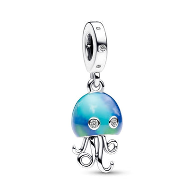 925 Sterling Silver Colour-Changing Jellyfish Dangle Charm