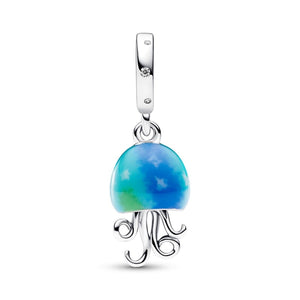 925 Sterling Silver Colour-Changing Jellyfish Dangle Charm