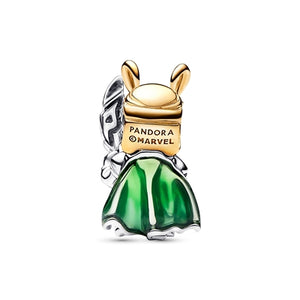925 Sterling Silver and Gold Plated Avengers LOKI Bead Charm