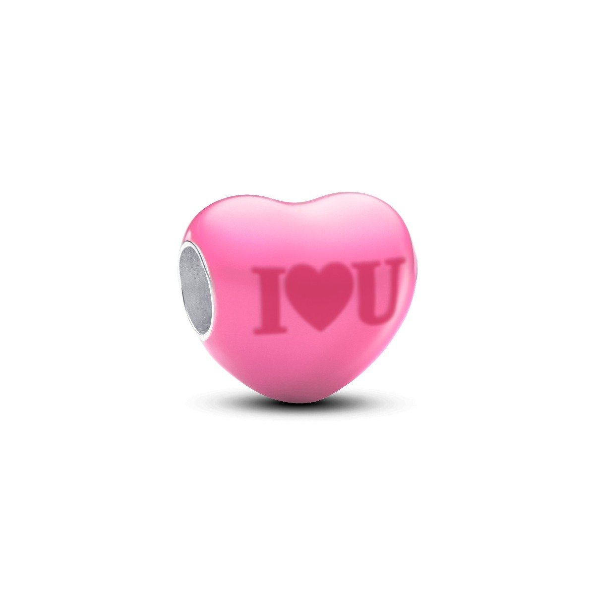 'Hidden Message' Colour Changing Enamel eart Bead Charm