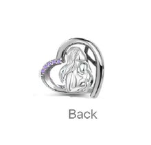 Load image into Gallery viewer, 925 Sterling Silver Mom and Baby Love CZ Bead Charm