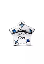 Load image into Gallery viewer, 925 Sterling Silver Blue CZ &#39;Reach for the Stars&#39; Bead Charm