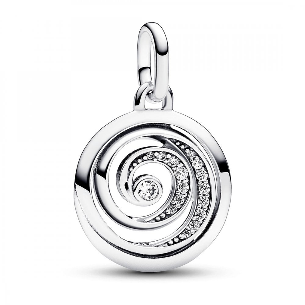 Gratitude Spiral Medallion Charm