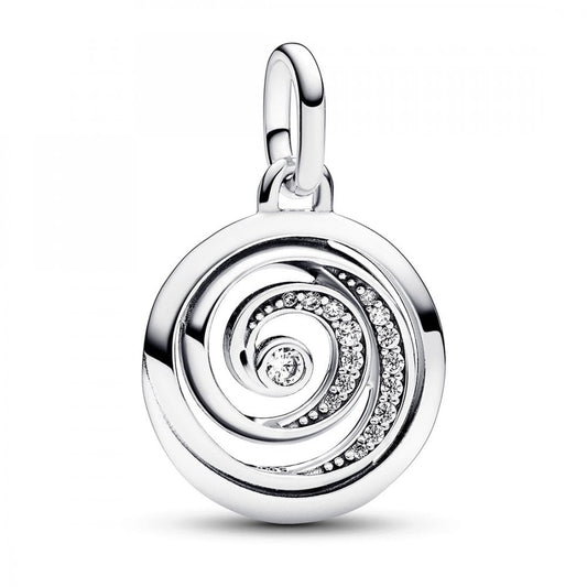 Gratitude Spiral Medallion Charm