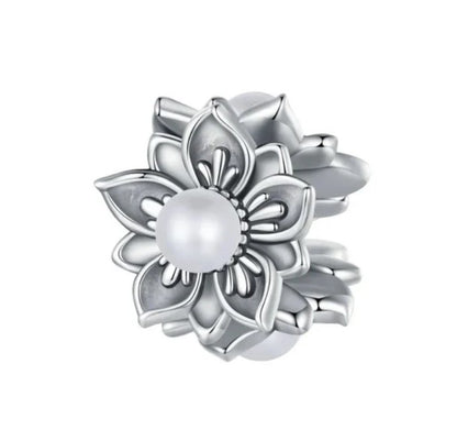 Pearly Flower Bead Charm