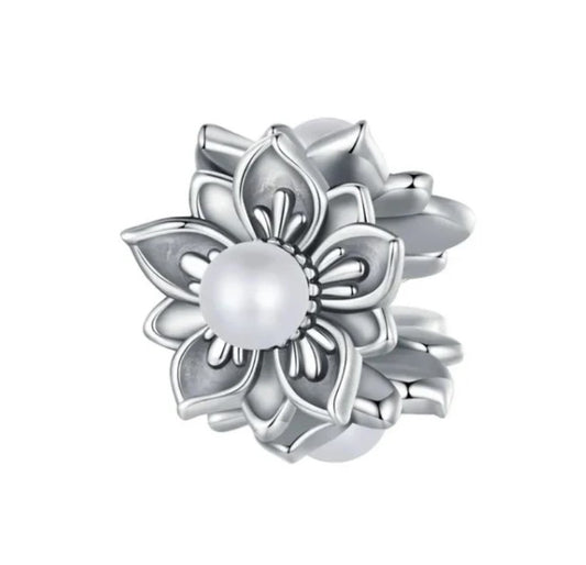Pearly Flower Bead Charm