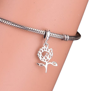 South Africa Protea Openwork Dangle Charm