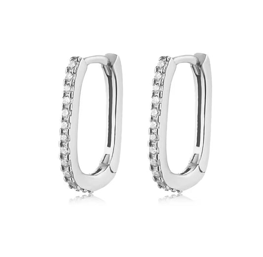 Paperclip Hoop Earrings