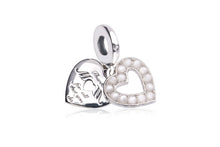 Load image into Gallery viewer, 925 Sterling Silver &#39;Thanks Mom for all you do&#39; Pearl detail Dangle Charm