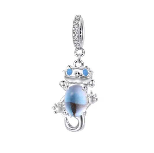 Blue Gecko Dangle Charm