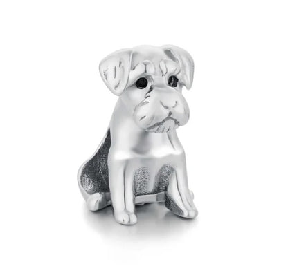 Sitting Schnauzer Dog Bead Charm