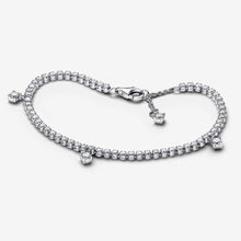 Load image into Gallery viewer, 925 Sterling Silver Sparkling Drops Tennis Bracelet