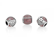 Load image into Gallery viewer, 925 Sterling Silver Sparkling CZ Jolly Santa Christmas Bead Charm