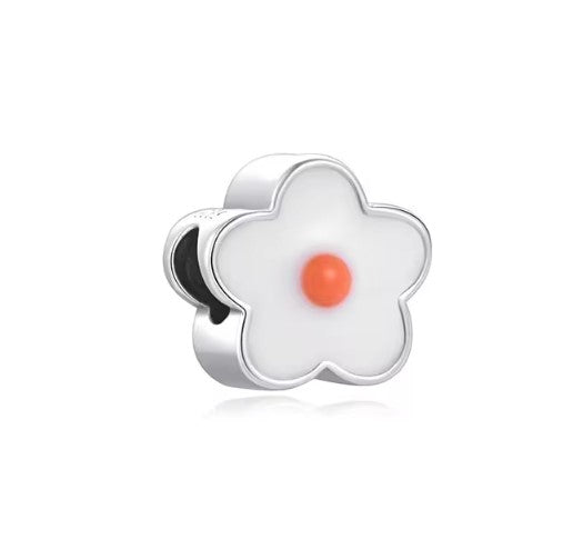 Daisy Enamel Bead Charm