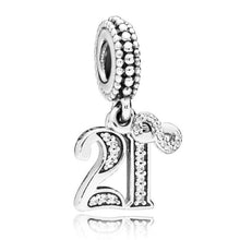 Load image into Gallery viewer, 925 Sterling Silver 21 and Fabulous Dangle Charm