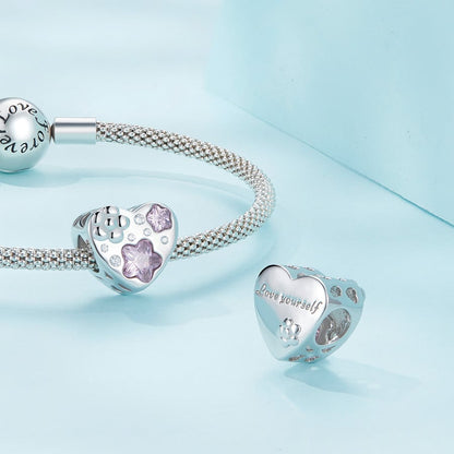 "Love Yourself" Heart Bead Charm