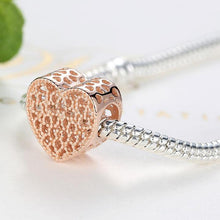 Load image into Gallery viewer, Rose Gold-Color openwork Heart Charm