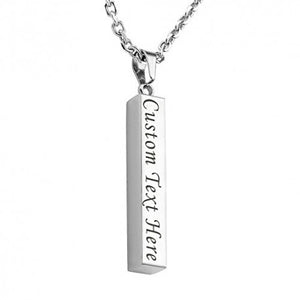 Stainless Steel Bar Pendant with Chain