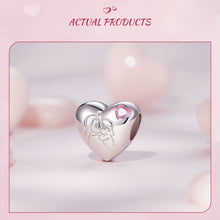 Load image into Gallery viewer, 925 Sterling Silver Mom and Child Heart Bead Charm