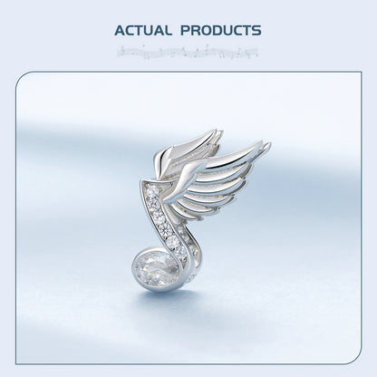 Flying Music Note Bead Charm