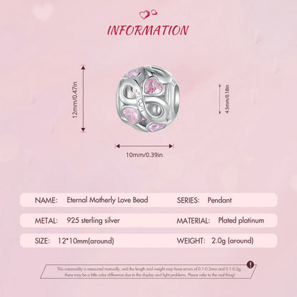Openwork Infinity MOM Ball Bead Charm
