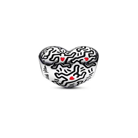 Line Art People Bead Charm