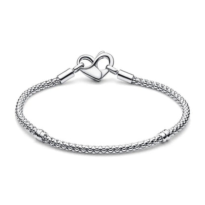 Heart Clasp Studded Chain Bracelet