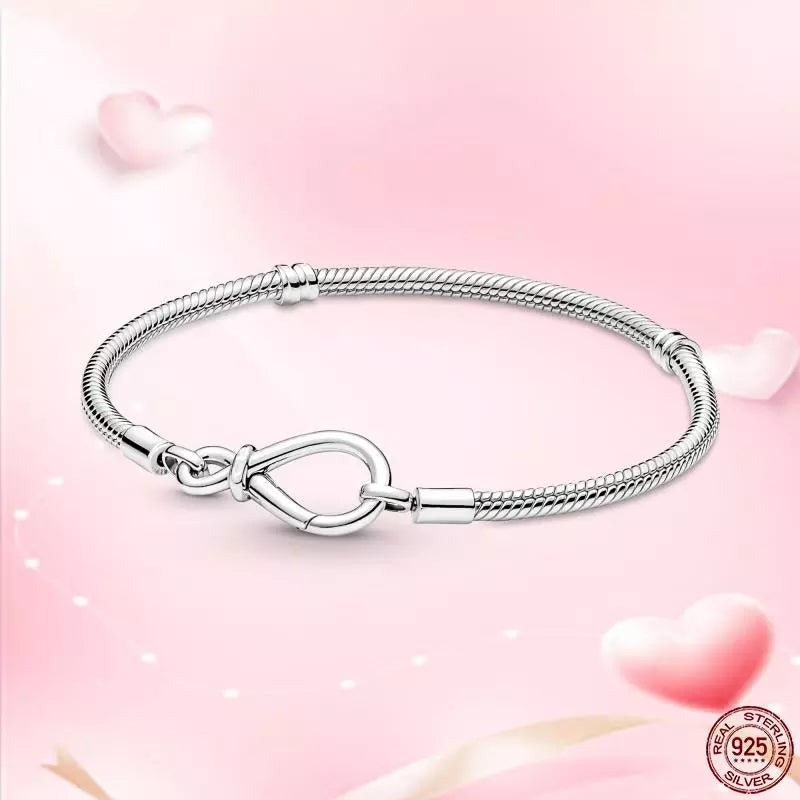 Infinity Clasp Snake Chain Bracelet