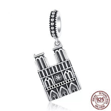 Load image into Gallery viewer, 925 Sterling Silver Notre Dame Cathedral Dangle Charm