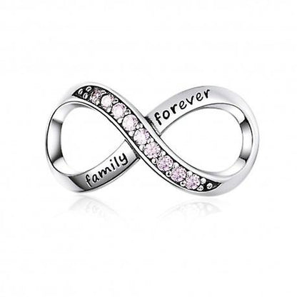 CZ Family Forever Infinity Bead Charm