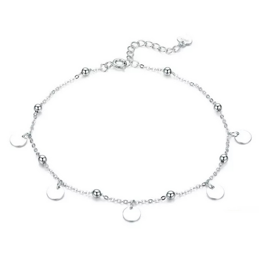 Disc and Ball Infinity Anklet