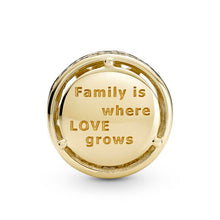 Load image into Gallery viewer, Yellow Gold Plated Tree Of Life Family Is Where Love Grows Bead Charm