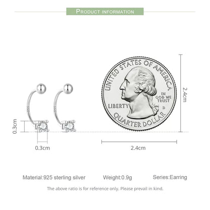 Elegant CZ Stud Earrings