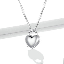 Load image into Gallery viewer, 925 Sterling Silver Heart Lock Necklace