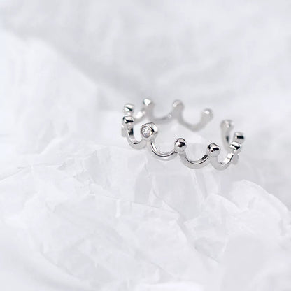 CZ Crown Adjustable Ring