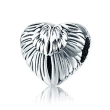 Load image into Gallery viewer, 925 Sterling Silver Angel Wing Heart Bead Charm