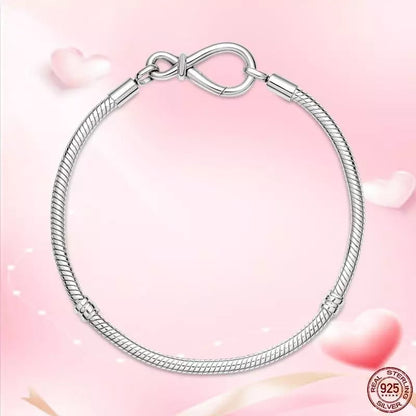 Infinity Clasp Snake Chain Bracelet