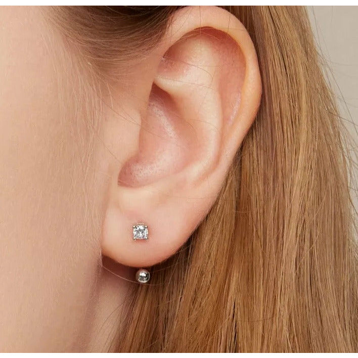 Elegant CZ Stud Earrings