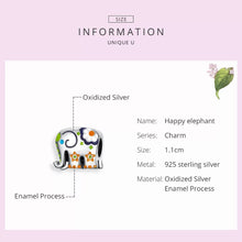 Load image into Gallery viewer, 925 Sterling Silver Colourful Elephant Bead Charm