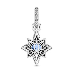 925 Sterling Silver Disney Cinderella Blue Star Dangle Charm