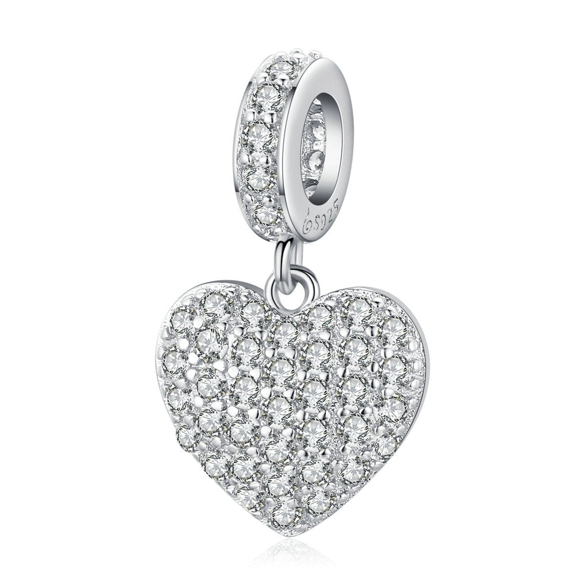 Heart CZ Dangle Charm