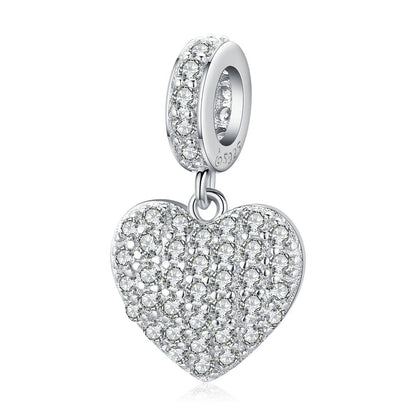 Heart CZ Dangle Charm