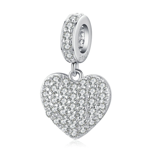 Heart CZ Dangle Charm