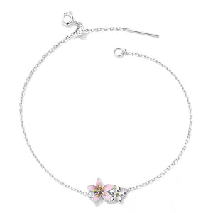 925 Sterling Silver Cherry Blossom Bracelet
