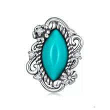Load image into Gallery viewer, 925 Sterling Silver Vintage Turquoise Bead Charm